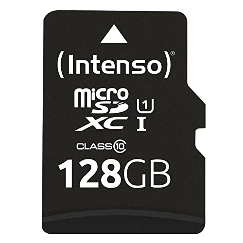 Intenso Premium microSDXC 128GB Class 10 UHS-I Speicherkarte inkl. SD-Adapter (bis zu 90 MB/s), schwarz von Intenso