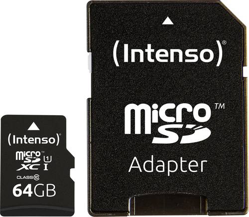 Intenso Professional microSDXC-Karte 64GB Class 10, UHS-I inkl. SD-Adapter von Intenso