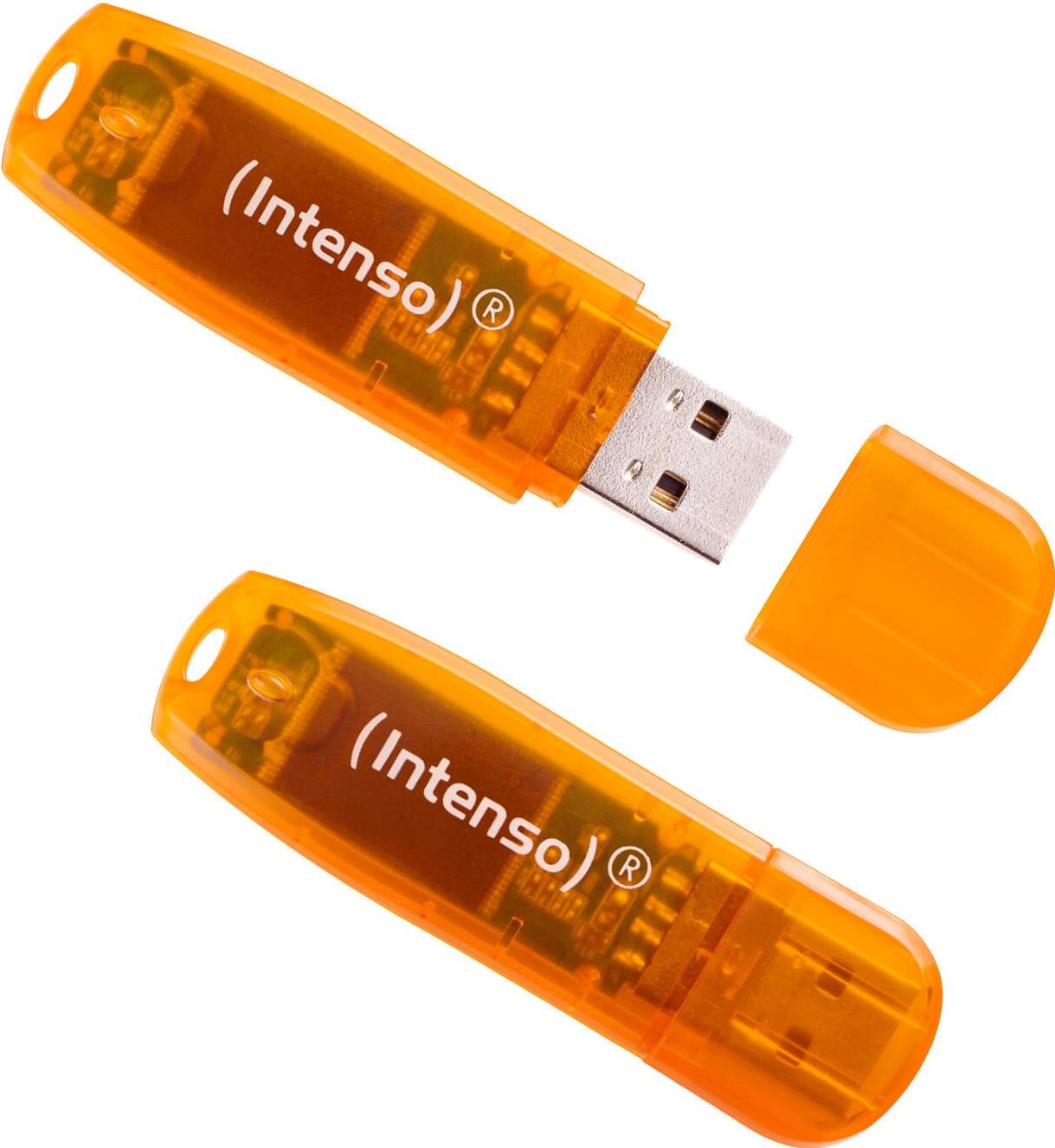 Intenso Rainbow Line 64GB Orange 2er USB-Stick USB Typ-A 2.0 (3502492) von Intenso