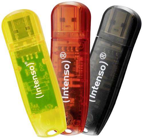 Intenso Rainbow Line USB-Stick 32GB Gelb, Rot, Schwarz 3502483 USB 2.0 von Intenso