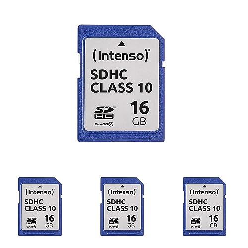Intenso SDHC 16GB Class 10 Speicherkarte (Packung mit 4) von Intenso