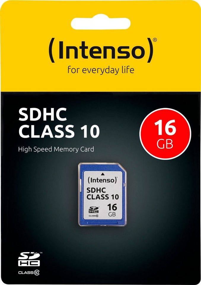 Intenso SDHC Class 10 Speicherkarte (16 GB, Class 10) von Intenso