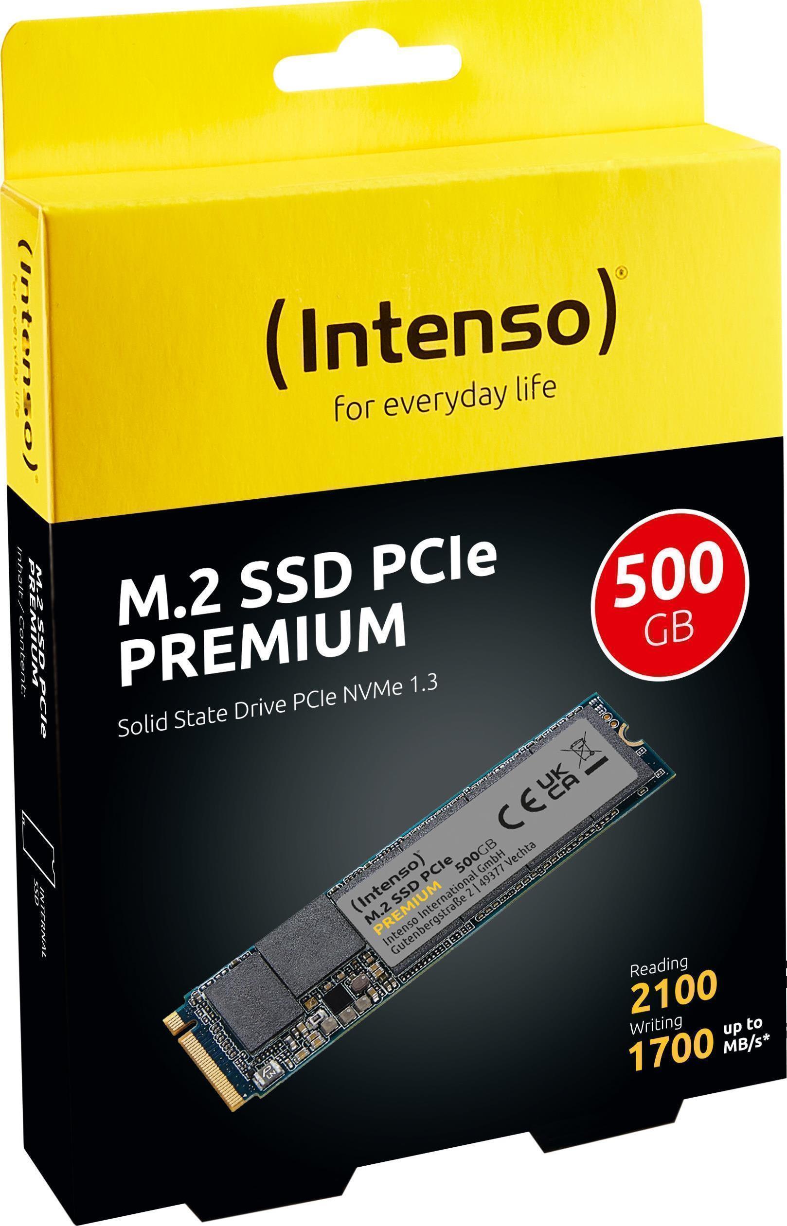 Intenso SSD 500GB Premium M.2 PCIe PCI Express 3.0 NVMe (3835450) von Intenso