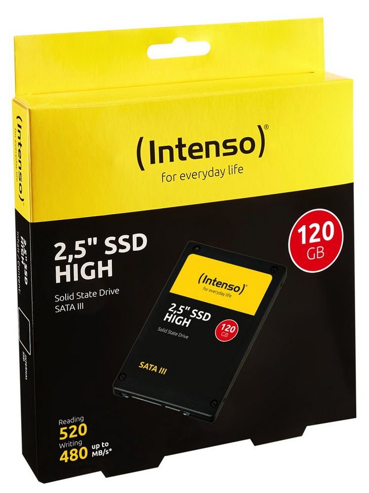 Intenso SSD interne High Performance 3D Nand 2,5 Zoll 120GB SATA III SSD-Festplatte von Intenso