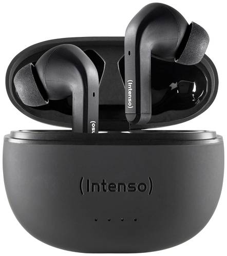 Intenso T300A In Ear Headset Bluetooth® Stereo Schwarz Noise Cancelling Batterieladeanzeige, Headse von Intenso