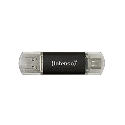 Intenso Twist Line 32 GB, Dual USB-Stick 3.2 Gen 1x1, USB-C und USB-A, 70MB/s, Anthrazit von Intenso