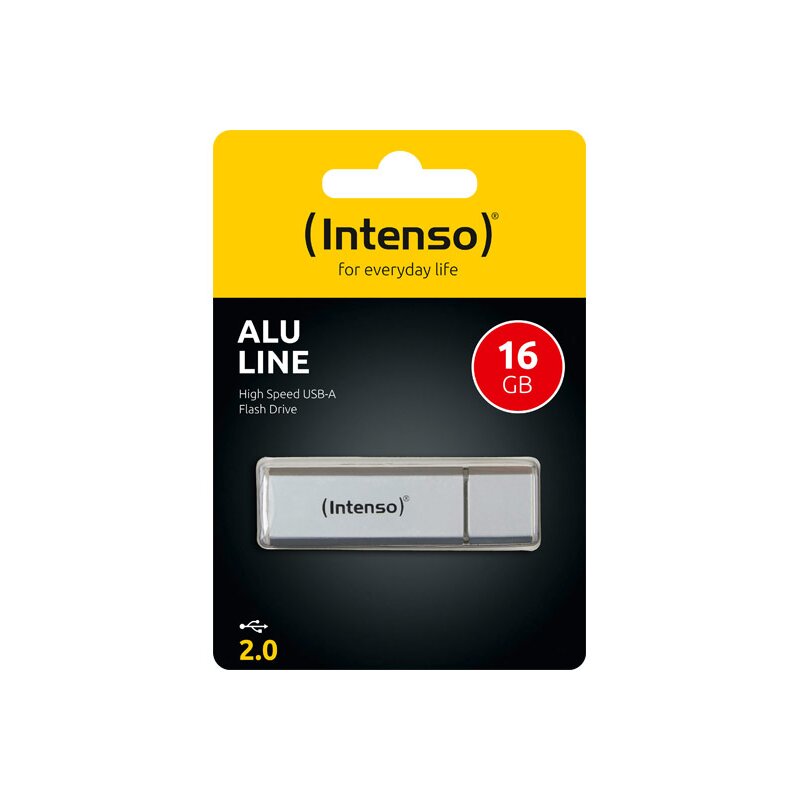 Intenso USB 2.0 Stick 16GB, Alu Line, silber von Intenso