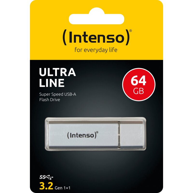 Intenso USB 3.2 Stick 64GB, Ultra Line, silber von Intenso
