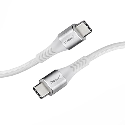 Intenso USB-Cable C315C, USB-C auf USB-C Daten- und Ladekabel, Power Delivery mit bis zu 60 Watt, Nylon, 1.5 Meter, weiß von Intenso
