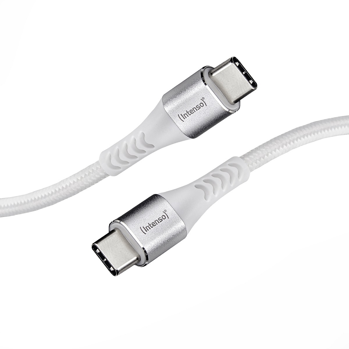 Intenso USB-Kabel C315C Nylon 1,5m weiß, USB-C Anschluss - unterstützt Schnelladen (PD) bis 60W von Intenso