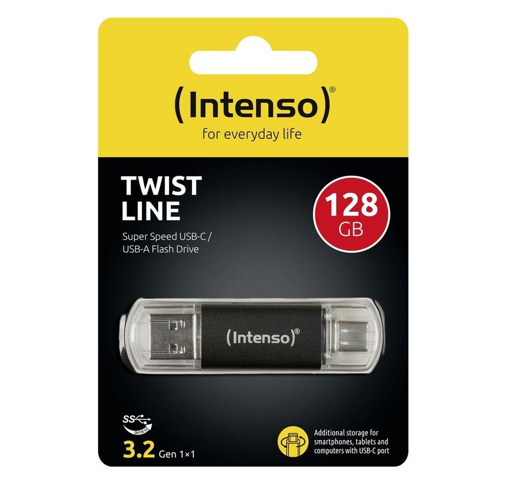 Intenso USB Stick 128GB Twist Line USB 3.2 Gen. 1x1 USB-A / USB-C USB-Stick Intenso USB Stick 128GB Twist Line USB 3.2 Gen. 1x1 USB-A / USB-C USB-Stick von Intenso