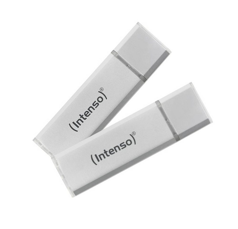 Intenso USB-Stick 32 GB 2 St USB-Stick (2er Set, Aluminium Gehäuse) von Intenso