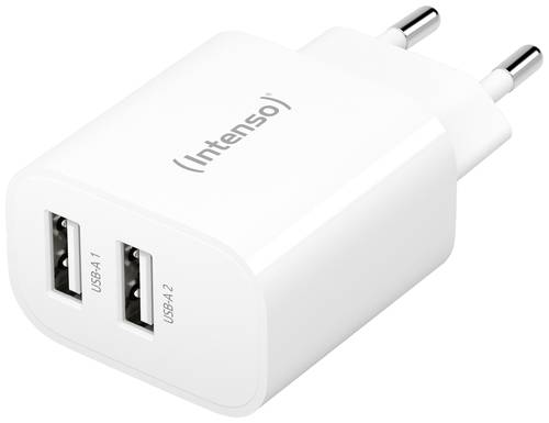 Intenso W24AA USB-Ladegerät 24W Innenbereich Ausgangsstrom (max.) 2.4A Anzahl Ausgänge: 2 x USB-A von Intenso