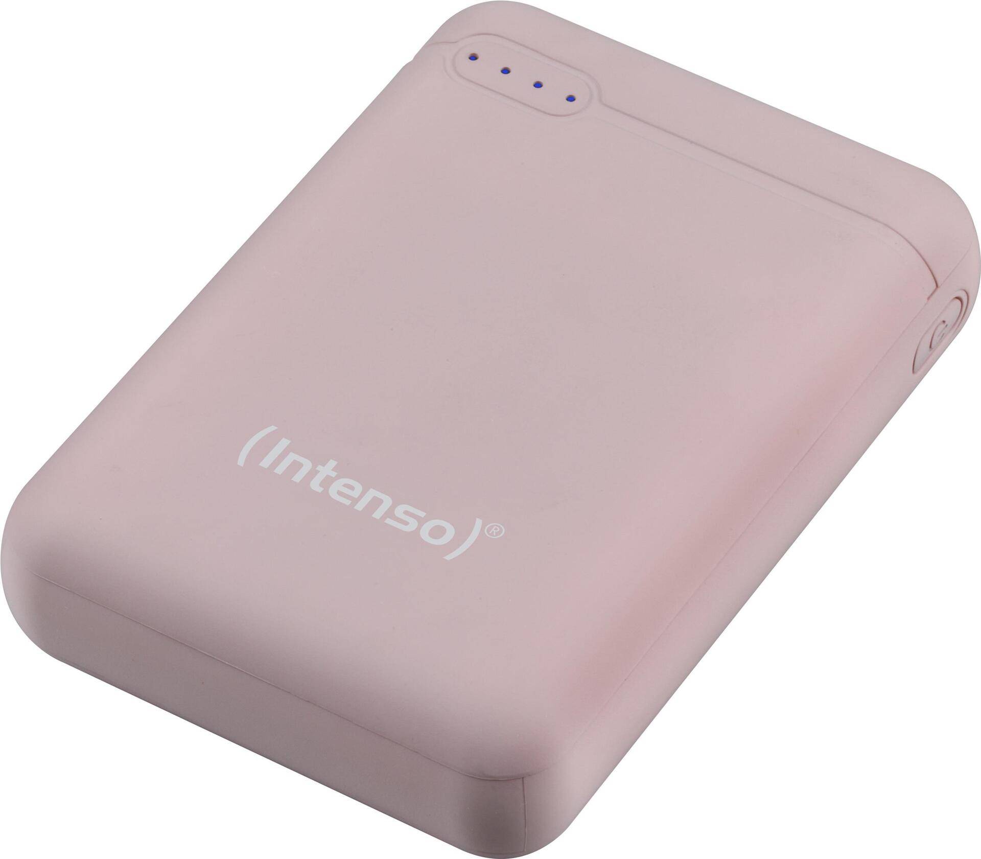 Intenso XS10000 - Powerbank - 10000 mAh - 3,1 A - 2 Ausgabeanschlussstellen (USB, USB-C) - pink (7313533 ROSE) von Intenso