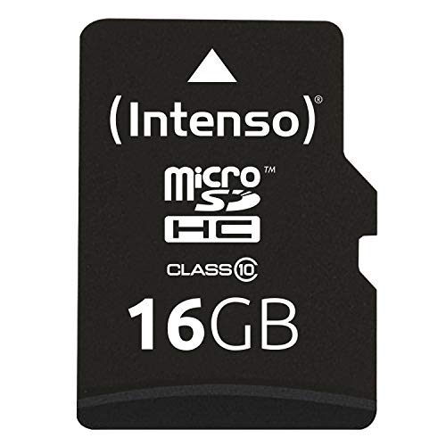 Intenso microSDHC 16GB Class 10 Speicherkarte inkl. SD-Adapter, schwarz von Intenso