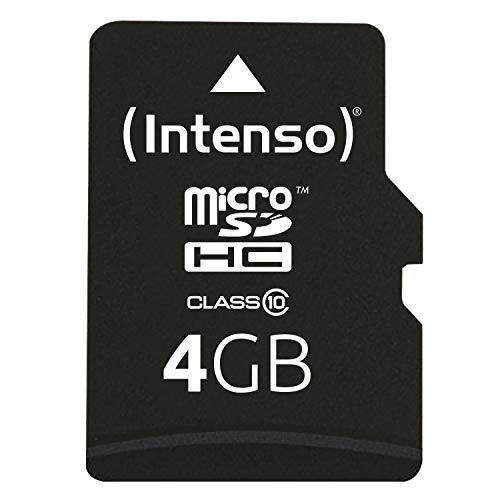 Intenso microSDHC 4GB Class 10 Speicherkarte inkl. SD-Adapter, schwarz von Intenso