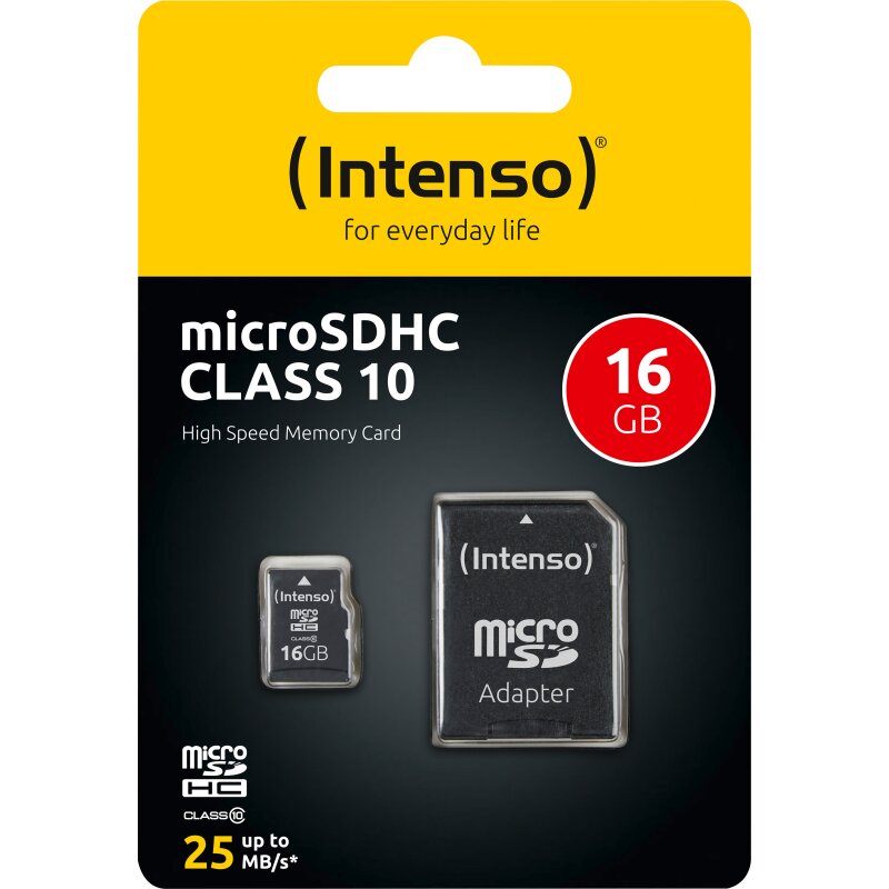 Intenso microSDHC Card 16GB, Class 10 von Intenso