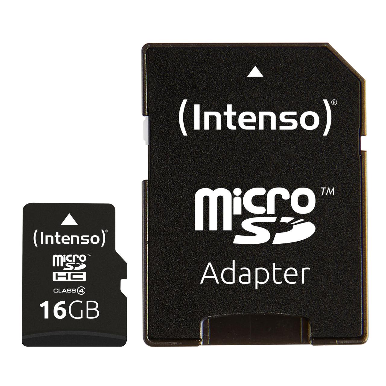 Intenso microSDHC Card 16GB Speicherkarte von Intenso