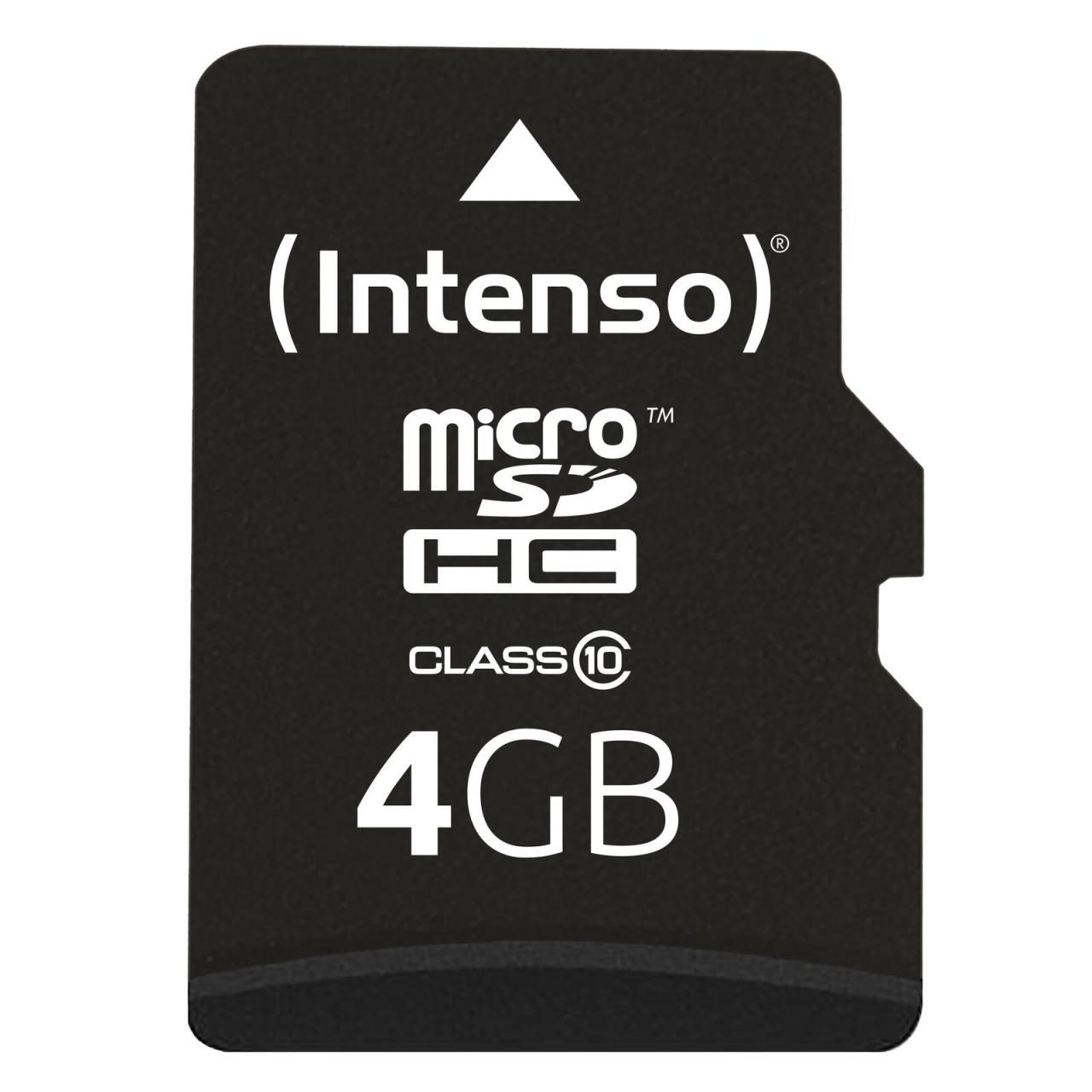Intenso microSDHC Card 4GB C10 Speicherkarte von Intenso