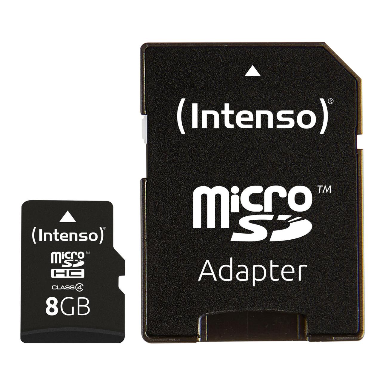 Intenso microSDHC Card 8GB Cl4 Speicherkarte von Intenso