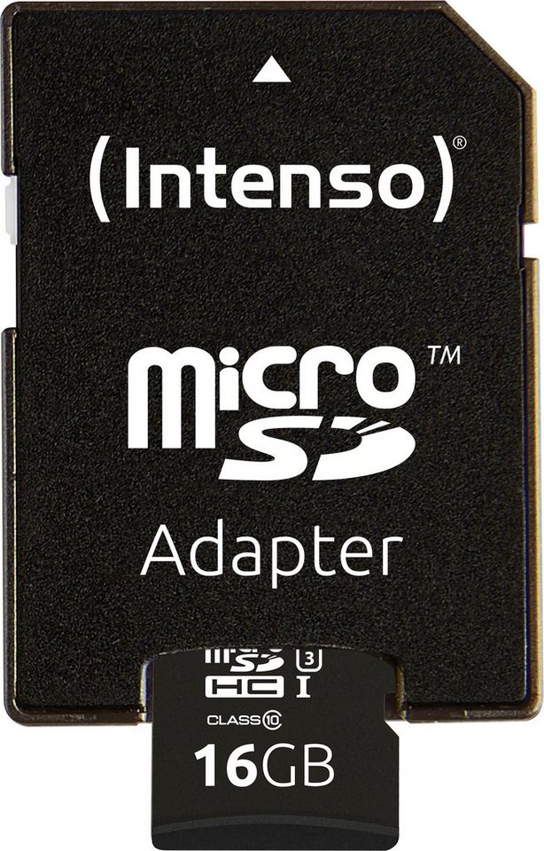 Intenso microSDHC UHS-I Professional + SD-Adapter Speicherkarte (16 GB) von Intenso