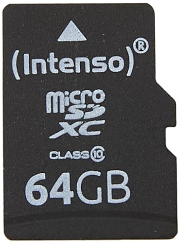 Intenso microSDXC 64GB Class 10 Speicherkarte inkl. SD-Adapter, schwarz von Intenso