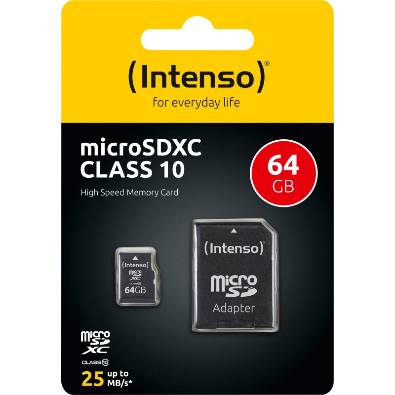 Intenso microSDXC Card 64GB, Class 10 von Intenso