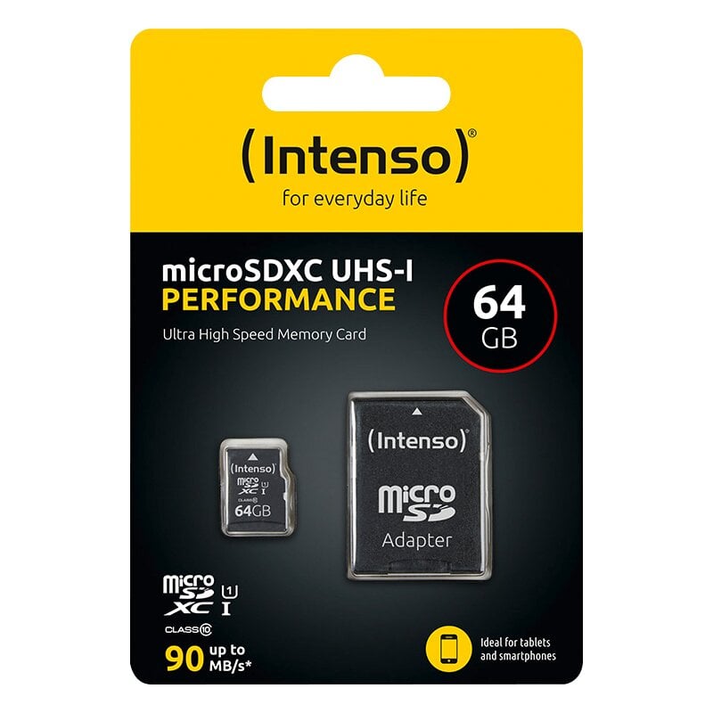 Intenso microSDXC Card 64GB, Performance, Class 10, U1 von Intenso