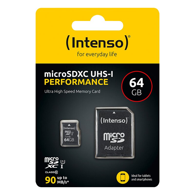 Intenso microSDXC Card 64GB, Performance, Class 10, U1 von Intenso