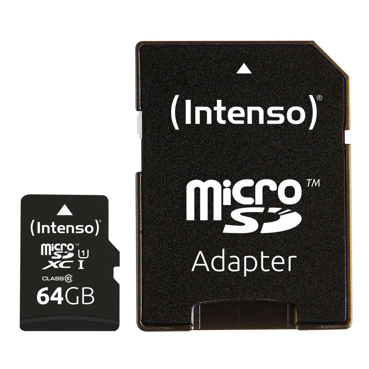 Intenso microSDXC Card 64GB Pr Speicherkarte von Intenso