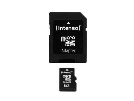 SD MicroSD Card 8GB Intenso Class10 inkl. SD Adapter SD MicroSD Card 8GB Intenso Class10 inkl. SD Adapter von Intenso