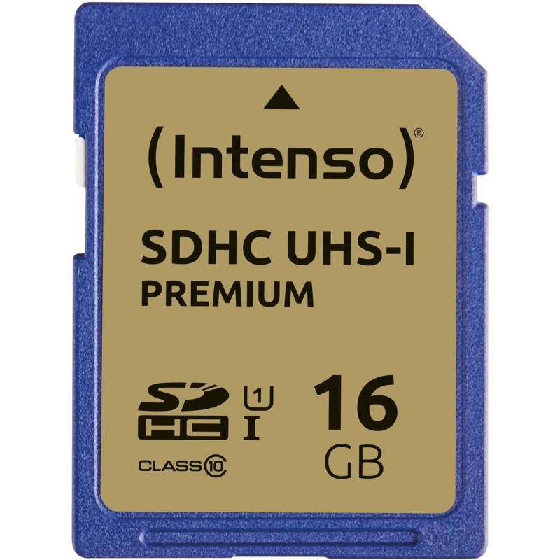 SDHC 16 GB Class 10 UHS-I, Speicherkarte von Intenso