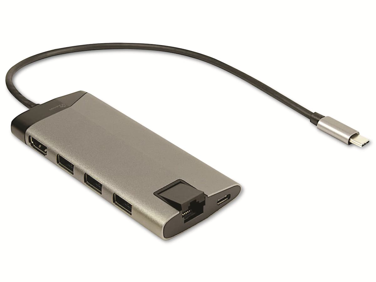 INTER-TECH USB-Hub ARGUS GDC-802, 8in1, USB-C von Inter-Tech