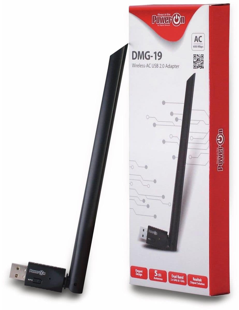INTER-TECH WLAN USB-Adapter DMG-19, 600 Mbps von Inter-Tech