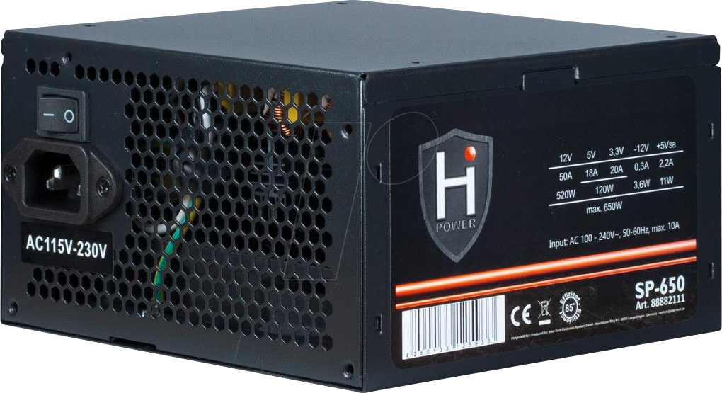 IT88882111 - HiPower SP-650 650W von Inter-Tech