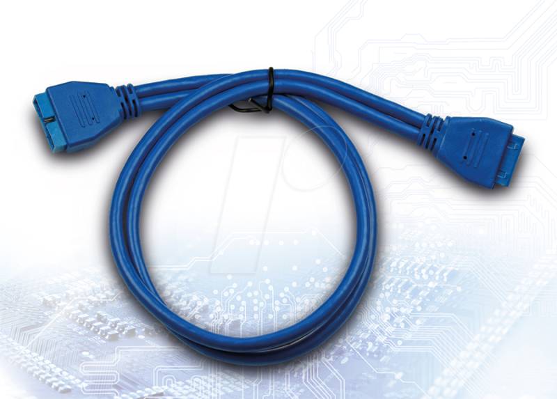 IT88885315 - USB 5 Gb/s Kabel, 20 Pin-Stecker auf 20-Pin-Buchse, 0,5 m von Inter-Tech