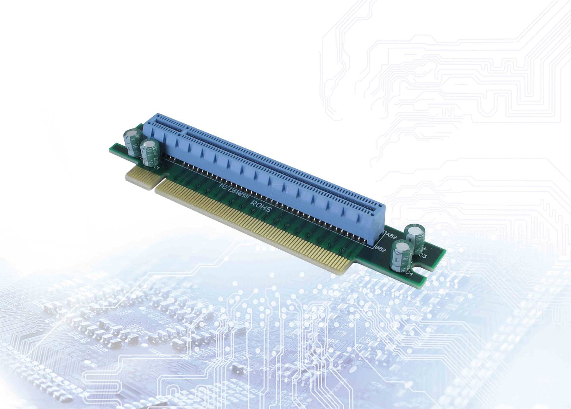 IT88885363 - Riser Karte PCIe x16, links gewinkelt 90° von Inter-Tech