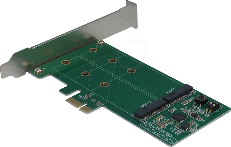 IT88885381 - PCIe x1 > 2x M.2 SATA, RAID 0/1/JBOD von Inter-Tech
