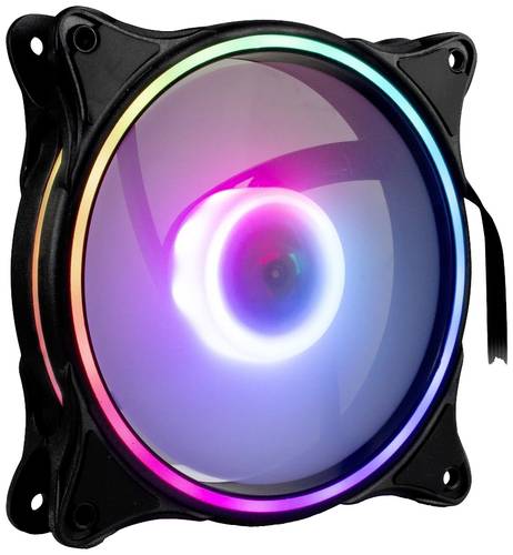 Inter-Tech Argus RS-081 RGB PC-Gehäuse-Lüfter Schwarz, Weiß (B x H x T) 120 x 120 x 25mm von Inter-Tech