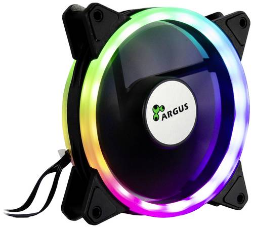 Inter-Tech Argus RS41 PC-Gehäuse-Lüfter Schwarz (B x H x T) 120 x 120 x 25mm inkl. LED-Beleuchtung von Inter-Tech