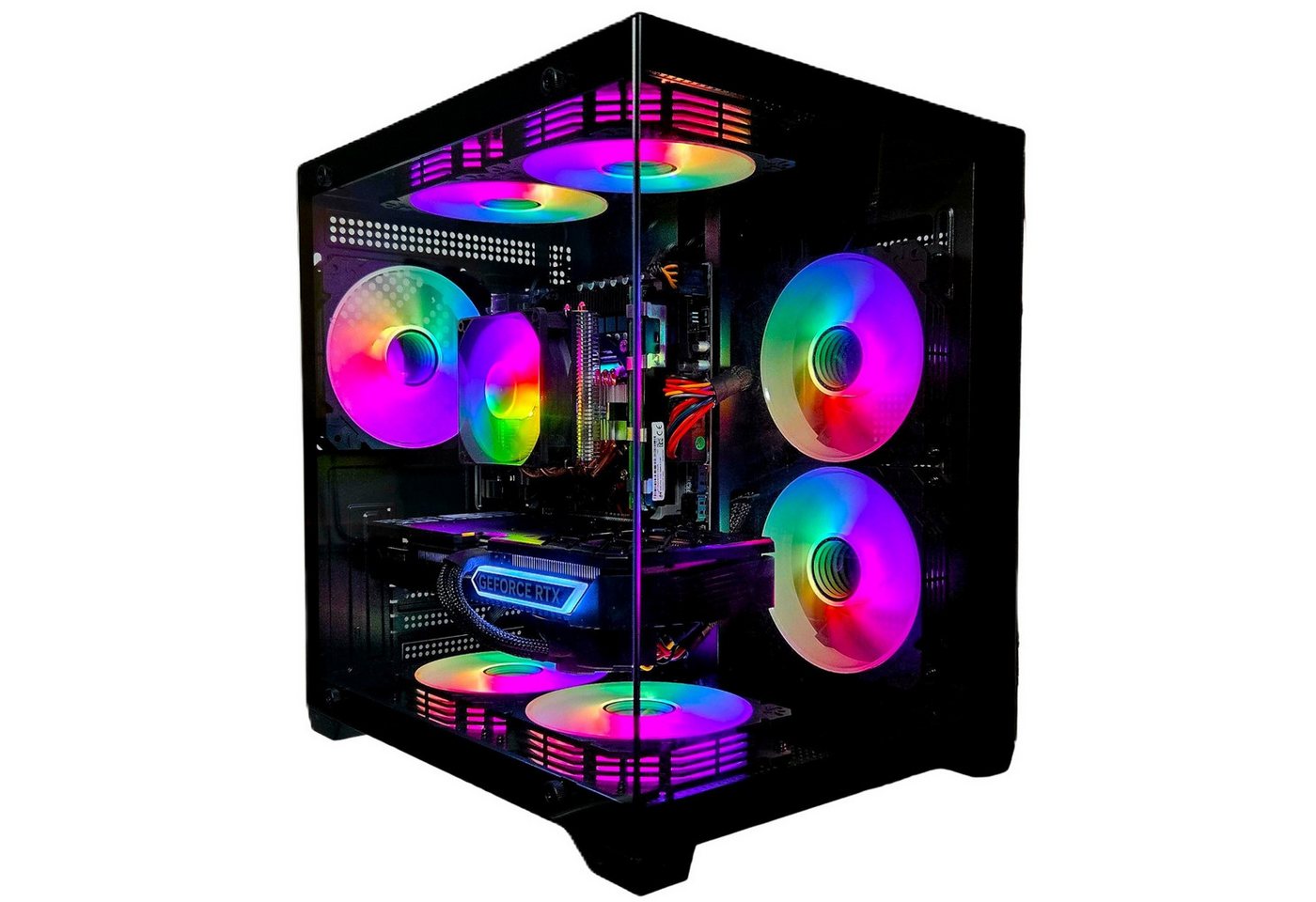 Inter-Tech Gaming PC CHRONICLE BLACK NVIDIA RTX 4060 Intel 10 Kerner RGB Luftk. Gaming-PC (Intel Intel Xeon E5, RTX 4060, 16GB RAM 240GB SSD GB RAM) von Inter-Tech