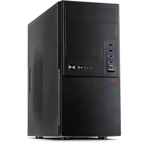 Inter-Tech IT-6865 Micro-Tower PC-Gehäuse (Micro-Tower, PC, Schwarz, 14 cm, 34 cm, CE) von Inter-Tech