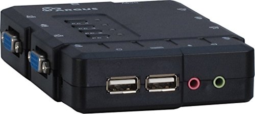 Inter-Tech KVM CS-41UA 4X DB15 4X 4pol 3,5mm Klinke 2X USB 1x VGA von Inter-Tech
