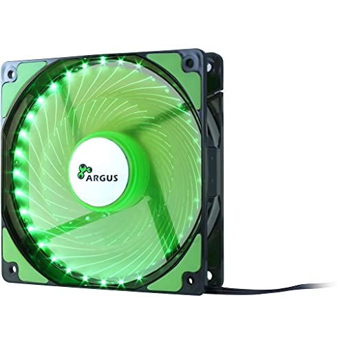 Inter-Tech LED 120mm Fan Gehäuselüfter Gaming Case Modding Beleuchtet (Grün) von Inter-Tech