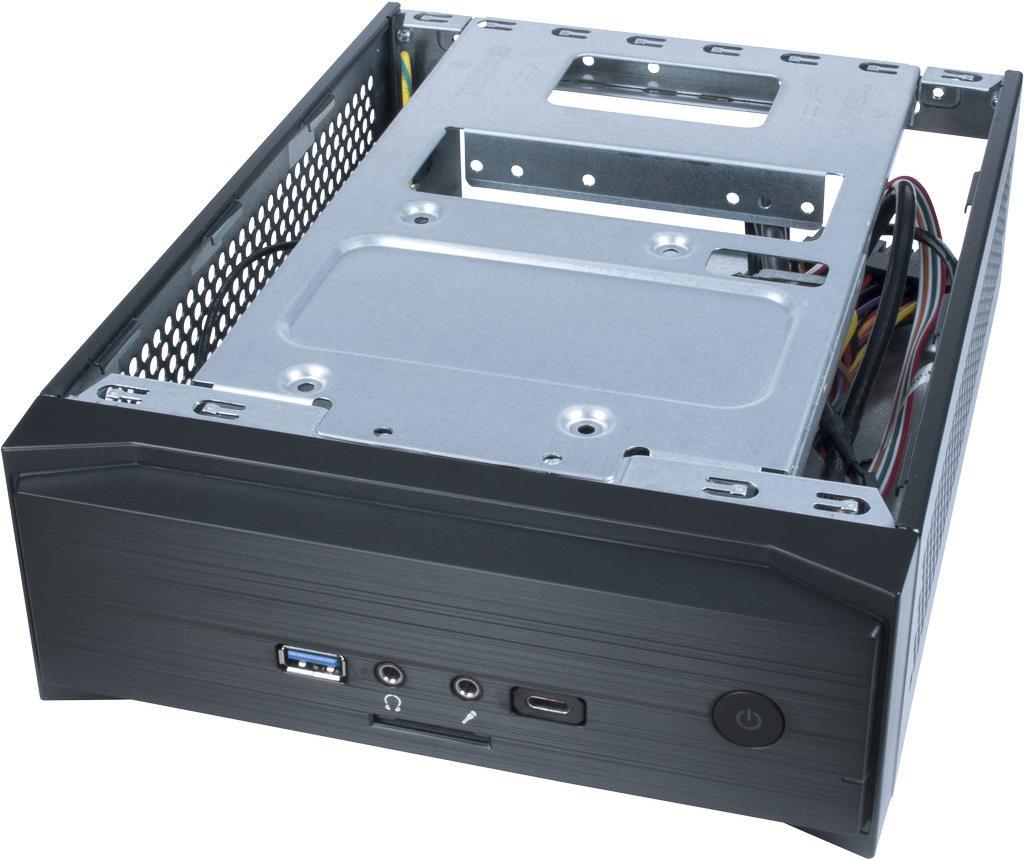 Inter-Tech MW-01 II Gehäuse Mini-ITX, USB 3.0 (Typ A+C) schwarz, Cardreader (88881244) von Inter-Tech