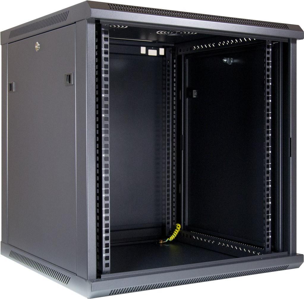 Inter-Tech SMA-6612 - 12U - Wandmontiertes Regal - 40 kg - Schwarz - Metall - Gehärtetes Glas - Geschlossen (88887254) von Inter-Tech