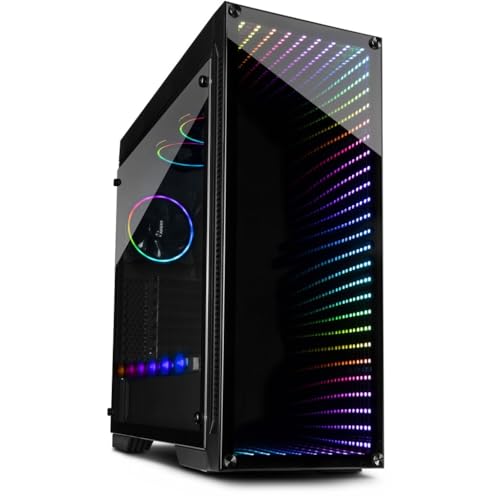 Inter-Tech X-908 Infini2 Tower schwarz PC-Gehäuse (Tower, PC, Schwarz, ATX, ITX, Micro ATX, Mini-ITX, Rot/Grün/Blau, Gehäuselüfter) von Inter-Tech