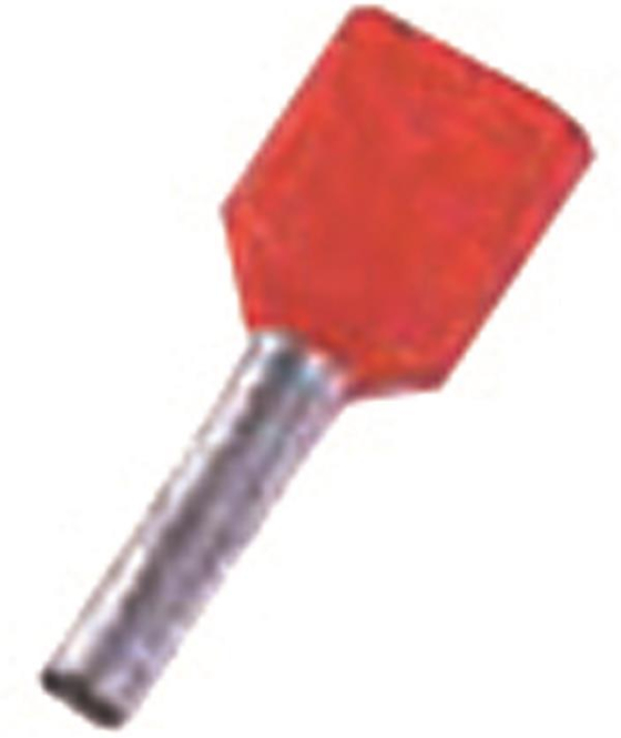 Intercable Zwillings- ICIAE18Z aderendhülse 2x1qmm 8mm rot (Inhalt 100 Stück) von Intercable Tools GmbH