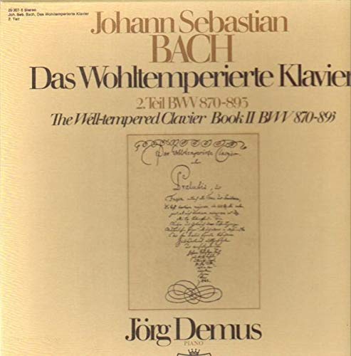 J.S. Bach Das Wohltemperierte Klavier, 2. Teil BWV 870-893 (VINYL-BOX) von Intercord