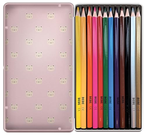 Interdruk BEBE 12 Premium Buntstifte für Kinder Metalletui - Girls von Interdruk